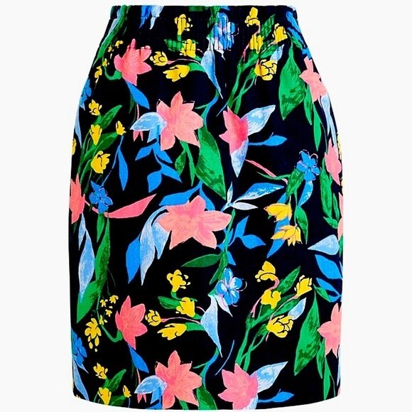 Linen Cotton Blend Skirt Size 10 NWT Lined w/ Elastic Ruffle Waist J Crew Factor - Picture 9 of 9